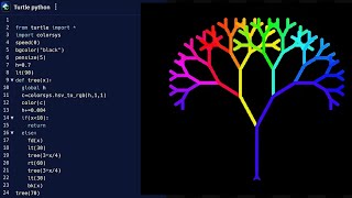 Python Turtle Tutorial | Create a awesome tree | #python #turtle