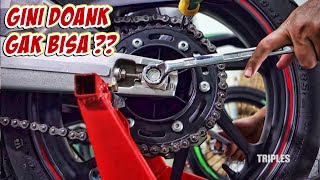 DIY Honda CBR250RR Cara Setel Rantai Tergampang