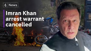 Arrest warrant cancelled for former PM of Pakistan, Imran Khan
