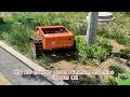 wireless radio wheeled cutting machine made by Vigorun radio controlled crawler lawn grass cutter