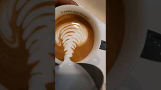 Top view latte art challenge #challenge #latteartgram #latteart