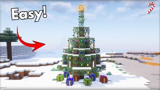 BEST Minecraft Christmas Tree Tutorial!?🎄(Easy and Fast Tutorial) [MINECRAFT]