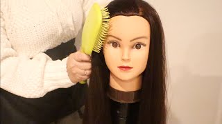 ASMR Relaxing Scalp Treatment \u0026 Hairstyling| Hair Brushing, Hair Coming, Latex Gloves \u0026 Soft Spoken