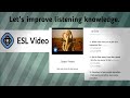 Let's improve our english listening knowledge.