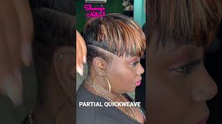 PARTIAL QUICKWEAVE #shanmysnaturalbeauty #quickweave #thecutlife #pixiehaircut