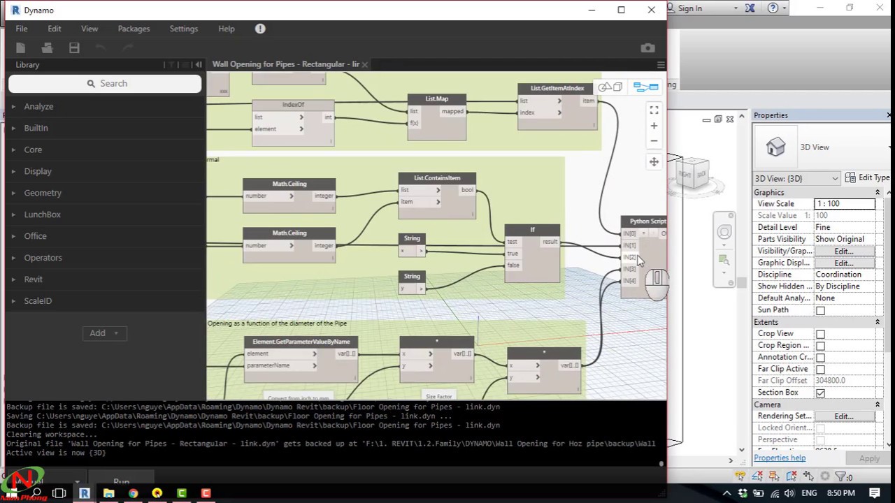 Dynamo For Revit Mep Pipe Opening Youtube