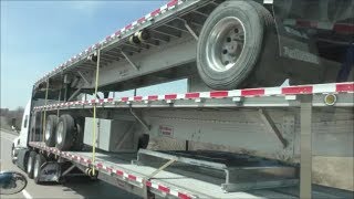 Triple Stacked Flatbed Truck