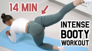 14 MIN OF INTENSE BUTT WORKOUT | The Best Booty and Side Booty Exercises 🍑 | No Equipment At Home