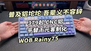 【399元】普及铝坨坨键盘，吾辈义不容辞！Rainy 75三模CNC铝键盘上手实测