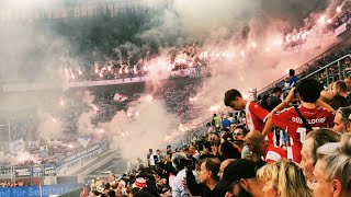 5.000 Hertha Fans in Düsseldorf PYRO I Fortuna Düsseldorf vs. Hertha BSC I 2.Bundesliga Juli 2023