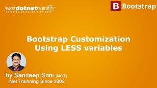 Bootstrap Tutorial - Bootstrap Customization Using LESS variables