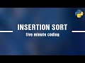 ASMR Programming - Insertion Sort in Python | Five Minute Coding