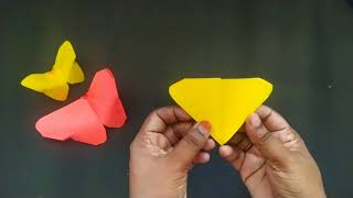 Origami butterfly  making within 3 minutes / വെറും 3 മിനിറ്റിനുള്ളിൽ പൂമ്പാറ്റയെ നിർമിക്കാം.