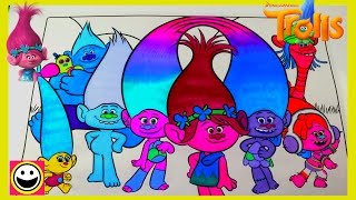 TROLLS Movie | Full Cast of Trolls Characters | Color With Me | CutiePieToySurprise