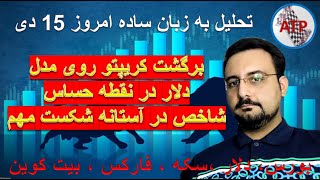 تحلیل به زبان ساده : بیت کوین ، فارکس ، دلار ،بورس تهران ، بورس جهانی ، سکه ، طلا 18 امروز 15 دی