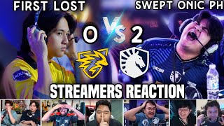 VeeWise, Wolf and INDO STREAMERS reaction to TLID sweeping ONIC PH in ESL SNAPDRAGON PRO SERIES...