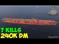 World of WarShips | Shōkaku | 7 KILLS | 240K Damage - Replay Gameplay 4K 60 fps