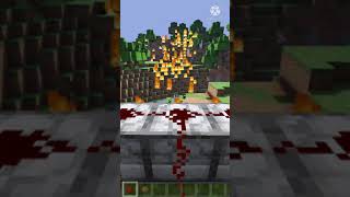I made a super fire cannon in minecraft #shorts #ytshorts