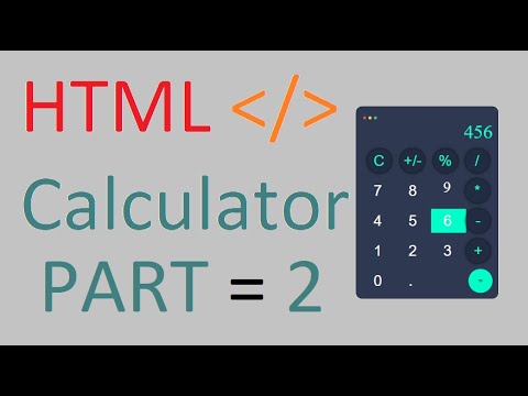 How To Make Calculator Using Html Part 2 - YouTube