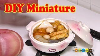 DIY Miniature Oden (Japanese Fish Cake Stew) 　ミニチュアおでん作り Fake food