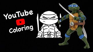 Ninja turtle, Leonardo coloring page ￼gamebread - do without U