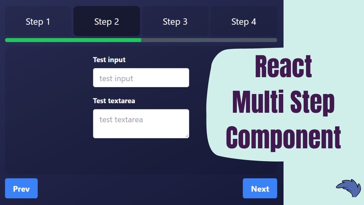 React Multi Step Component | React Components #4 - YouTube