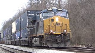 CSX ET44AH 3346 w/ Sick K5HL Leads Intermodal Q142-22 on 2/23/20