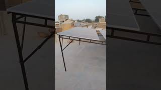 solar panel stand making