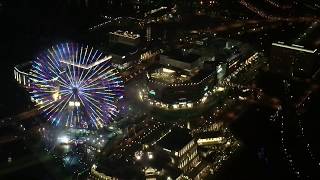 横浜ランドマークタワーからの観覧車 夜景！ 2018年 / Night view from the  Yokohama Landmark Tower in Yokohama, Japan !!