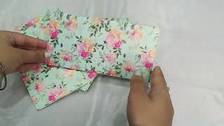 Vanya Creations Floral Print Shagun Envelopes for Gifting Money Cash, Matte, Sky Green Color | PE22