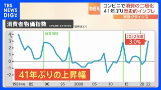 41年ぶりの歴史的な物価上昇　消費の現場で“二極化”進む｜TBS NEWS DIG