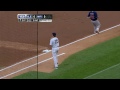 cle@nyy teixeira stays with a tough hop for an out