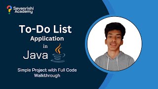 Java To-Do List Application for Beginners | Simple Project with Full Code Walkthrough