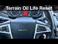 2011 - 2016 GMC Terrain How to reset oil life maintenance reminder