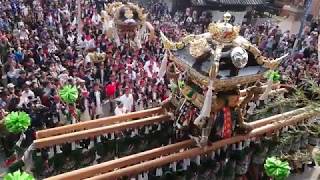 H30魚吹八幡神社秋季例祭　昼宮　宮入　糸井屋台１