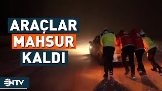 Malatya'da Kar Yağışı Hayatı Olumsuz Etkiledi! 50 Araç Yolda Mahsur Kaldı | NTV