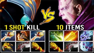 EPIC GAME! 25 Min Divine Rapier PA vs PRO Anti-Mage + Muerta Late Game Battle Crazy Gameplay Dota 2