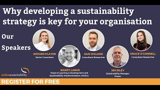 Webinar: Why developing a sustainability strategy is key for your organisation