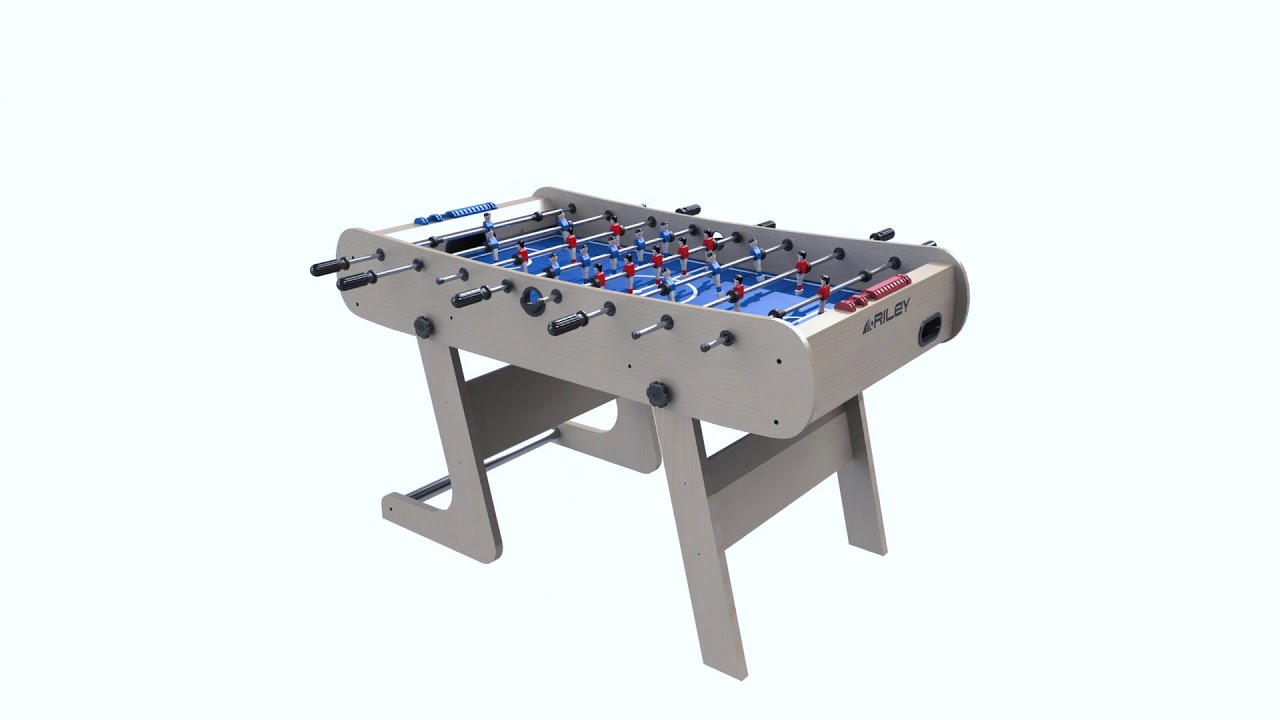 Riley 4ft Azteca FOLDING Table Football FFT134LN - YouTube