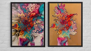 460. Watch How a Fluid Art Bloom Goes from Pretty to WOW -- You Won't Believe What Happens Next!