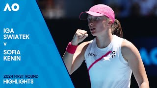 Iga Swiatek v Sofia Kenin Highlights | Australian Open 2024 First Round
