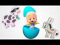 Surprise Eggs (Animals) and more educational videos for kids with Cuquin