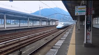 【高速通過】山陽新幹線三原駅にて