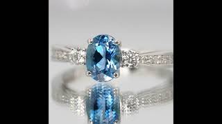 サンタマリアアクアマリン ダイヤモンドリング AQ 0.76ct D 0.23ct Pt950 GGSJ鑑別書付 Aquamarine Diamond Ring Pt950