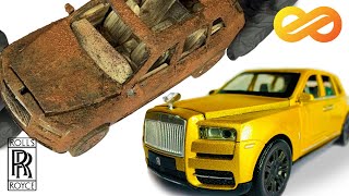 Restoration Abandoned Rolls Royce Cullinan 2021  to Gold color | luxury car
