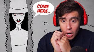 Reacting To True Scary Stories Of The Japanese Slenderwoman & Elevator Game (This Got Me Paranoid)
