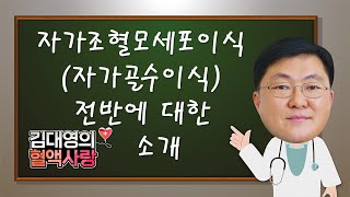 [김대영의 혈액사랑] 자가조혈모세포이식 (자가골수이식) 전반에 대한 소개