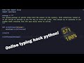 Speed online typing using PYTHON programming | Monkeytype