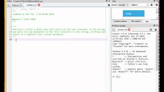 Code for printing string in backward using while loop in python