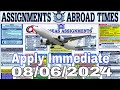 Assignment Abroad Times Today Newspaper 8/6/2024 ||gulf job vacancy 2024||